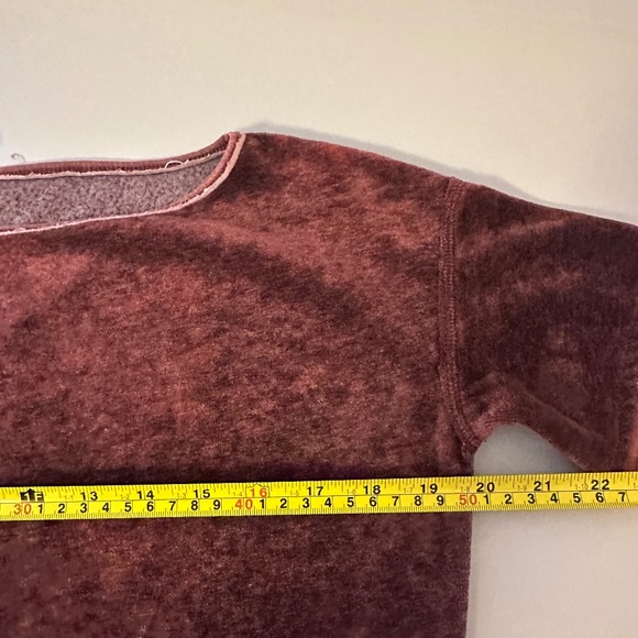 We The Free Doran Tee in Burgundy Velvet | Size XS - Picture 6 of 9